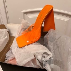 NWB Orange Mules